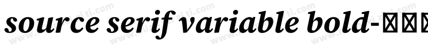 source serif variable bold字体转换